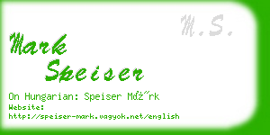 mark speiser business card